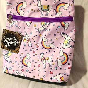 Llama and Rainbows lunch bag